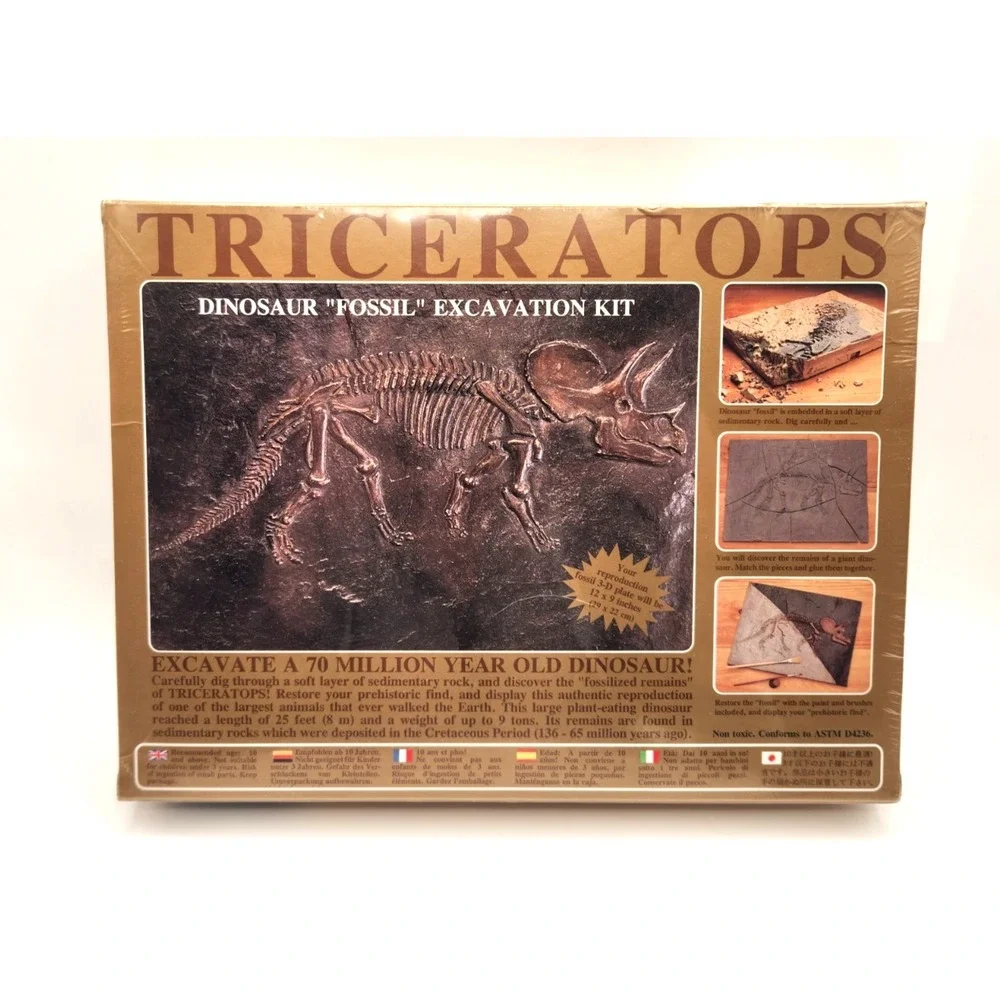 Expedition Triceratops Dinosaur Fossil Skeleton Excavation Kit Item 834 - Sealed
